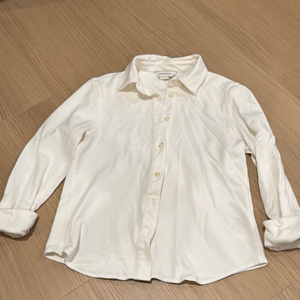 Club Monaco White Button Down Shirt Classic Top